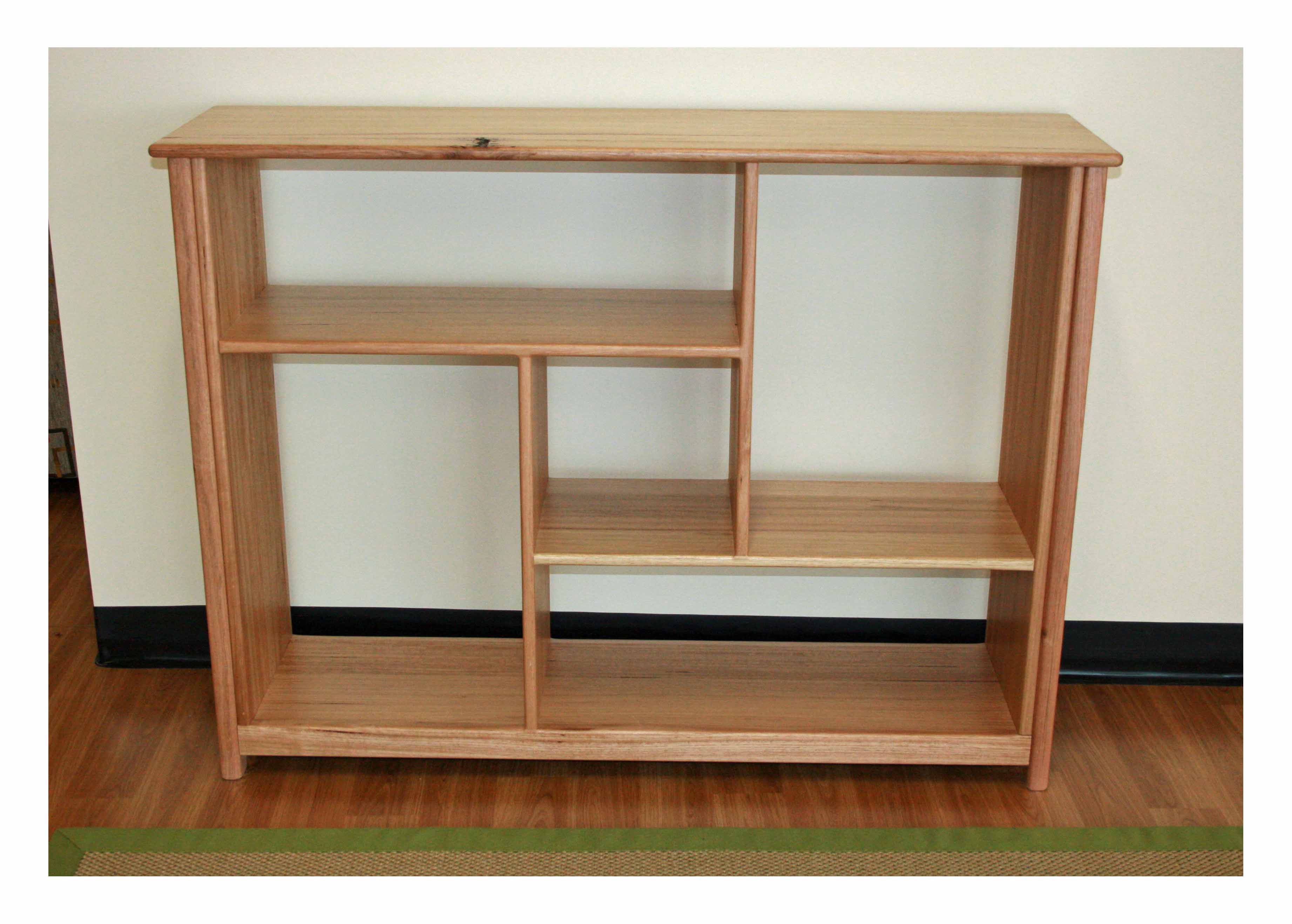 S453V Hardwood Tokyo Shelving Unit on Legs with Open Back M.A.N Made